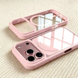 Load image into Gallery viewer, Fashion for Magsafe Wireless Charge Phone Case for IPhone 17 Air 16 15 14 Plus 13 12 Pro Max Transparent Acrylic Back Cover