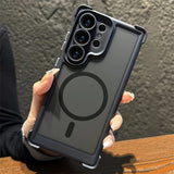 Load image into Gallery viewer, Fashion Matte Translucent Four Corners Shockproof Magnetic Phone Case for Samsung Galaxy S26 S24 S25 Ultra Plus Protection Cover