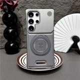 Load image into Gallery viewer, 360 Rotating Bracket Hard PC Phone Case For Magsafe Samsung S26 S25 S24 S23 S22 Ultra Plus Magnetic Stand Holder Frameless Cover