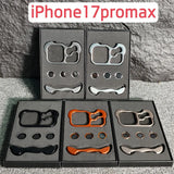 Load image into Gallery viewer, Irregular Metal Bumper Phone Case For IPhone 18 17 16 15 14 13 12 Pro Max Plus Lens Film Protect Bare Aluminum Shockproof Cover