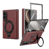 Load image into Gallery viewer, Case for Samsung Galaxy Z Fold 8 Ultra Fold 8 7 6 5 4 Magnetic Hinge Protection with Screen Protector Rotate Ring Holder Cover