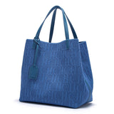 Load image into Gallery viewer, CHCH Tote Bag New Large Capacity Black Simple Knitted Shopping Bag 27*20*28cm