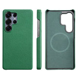 Load image into Gallery viewer, for Magsafe Case for Samsung Galaxy S26 S24 S25 Ultra Plus Natural Cowhide Leather Magnetic Protector Luxury Phone Back Cover