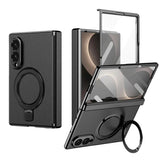 Load image into Gallery viewer, Case for Samsung Galaxy Z Fold 8 Ultra Fold 8 7 6 5 4 Magnetic Hinge Protection with Screen Protector Rotate Ring Holder Cover