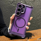 Load image into Gallery viewer, Fashion Matte Translucent Four Corners Shockproof Magnetic Phone Case for Samsung Galaxy S26 S24 S25 Ultra Plus Protection Cover
