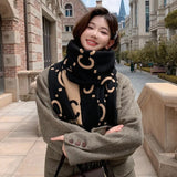 Load image into Gallery viewer, Women's Scarf Double-sided Letter Thickened Cashmere-like