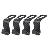 Load image into Gallery viewer, Universal Car Seat Headrest Hanger 4 Pack Carbon Fiber Pattern Back Seat Storage Hook Handbag Clothes Holder Vehicle Interior Pa