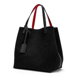 Load image into Gallery viewer, CHCH Tote Bag New Large Capacity Black Simple Knitted Shopping Bag 27*20*28cm