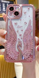 Load image into Gallery viewer, 3D Swan Wings Love Phone Case – Glitter Rhinestone Protective Case