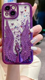 Load image into Gallery viewer, 3D Swan Wings Love Phone Case – Glitter Rhinestone Protective Case